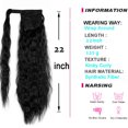 thumbnail image 2 of Youloveit Black Ponytail Extension Wrap Around Long Straight Clip in Ponytails Hair Extensions for Women 22 Inch Synthetic Hairpiece 120g, 2 of 5