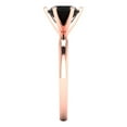 thumbnail image 3 of 1.5 ct Round Cut Natural Onyx Solitaire Engagement Ring for Women in 18K Rose Gold, 3 of 5