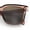 All Brown, variant on Retro Concave Curved Hipster Horn Rim Plastic Sunglasses All Black