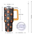 thumbnail image 2 of 40 Oz Halloween Tumbler with Handle and Straw, Haunted Ghost Cat Water Bottle Travel Cup, Halloween Birthday Gifts for Women Adults Teenagers, 2 of 5