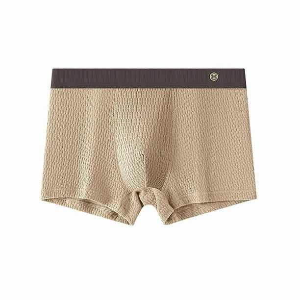 Men's Underwear Boxer Shorts, Lightweight Soft Trunks Stretch Underwear L Khaki