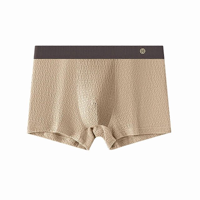 Men's Underwear Boxer Shorts, Lightweight Soft Trunks Stretch Underwear L Khaki