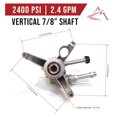 thumbnail image 2 of 2400 PSI Pressure Washer Pump for Troy-Bilt 020213-0, 020240-0 Replacement - 2.4 GPM Gas Engine Vertical Pump with Thermal Relief, 2 of 9