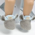 thumbnail image 2 of Infant Baby Boys Girls Cozy Fleece Booties Soft Bottom Warm Cartoon Socks Newborn Crib Shoes, 2 of 9