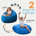 thumbnail image 5 of Jaxx Cocoon 4 Foot Bean Bag Chair and Crash Pad, Blueberry, 5 of 9