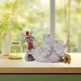 thumbnail image 3 of Good Morning Chicken Figurine Resin Sitting Lying Hen Statue Chicken Decoration, 3 of 5