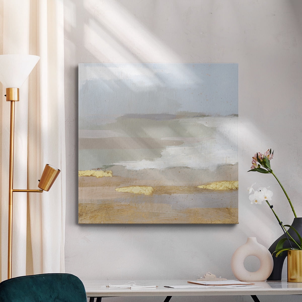 Wexford Home Abstract Coastland IV-Premium Gallery Wrapped Canvas, 10" x 10" - Ready to Hang