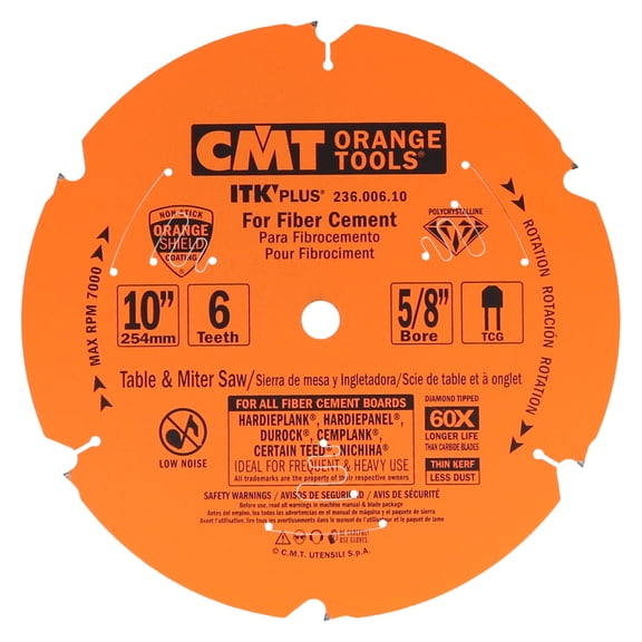 CMT 236.006.10 ITK PLUS Diamond Saw Blade for Circular/Miter Saws