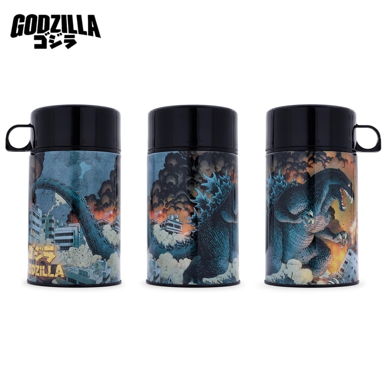 Godzilla Vs. Mechagodzilla Retro Metal Lunchbox With Beverage