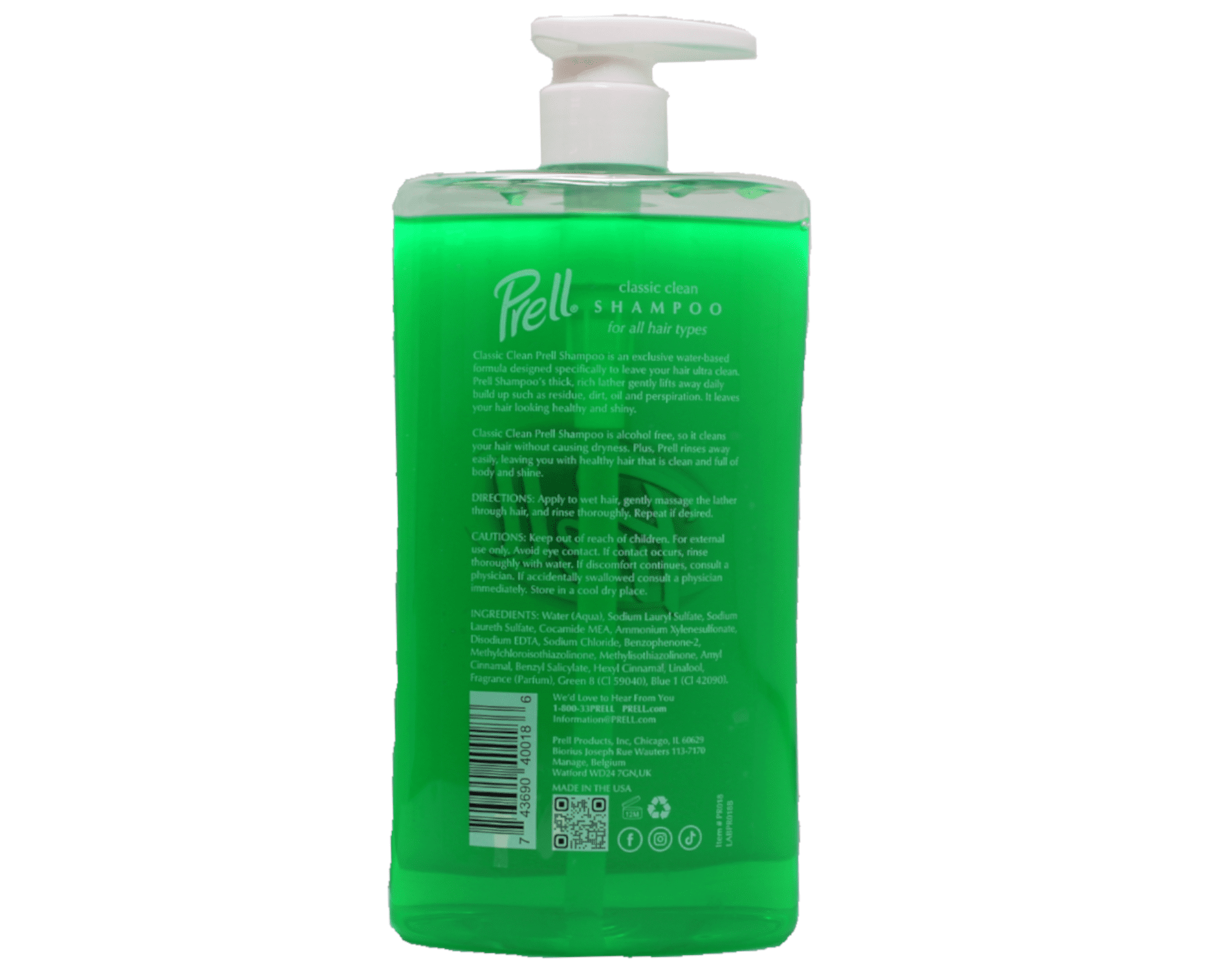 Prell Classic Clean Clarifying Shampoo, Removes Buildup, All Hair Types, 30 oz 4 Pack