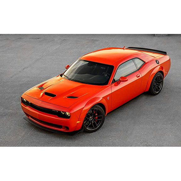 Iconic Arts Laminated 42x24 Poster: Dodge Challenger SRT Hellcat widebody 2018 Wide