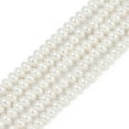 thumbnail image 2 of Electroplated Shell Pearl Beads Strands Rondelle Polished White 5x3mm Hole: 0.7mm about 117pcs/strand 15.91''(40.4cm), 2 of 5