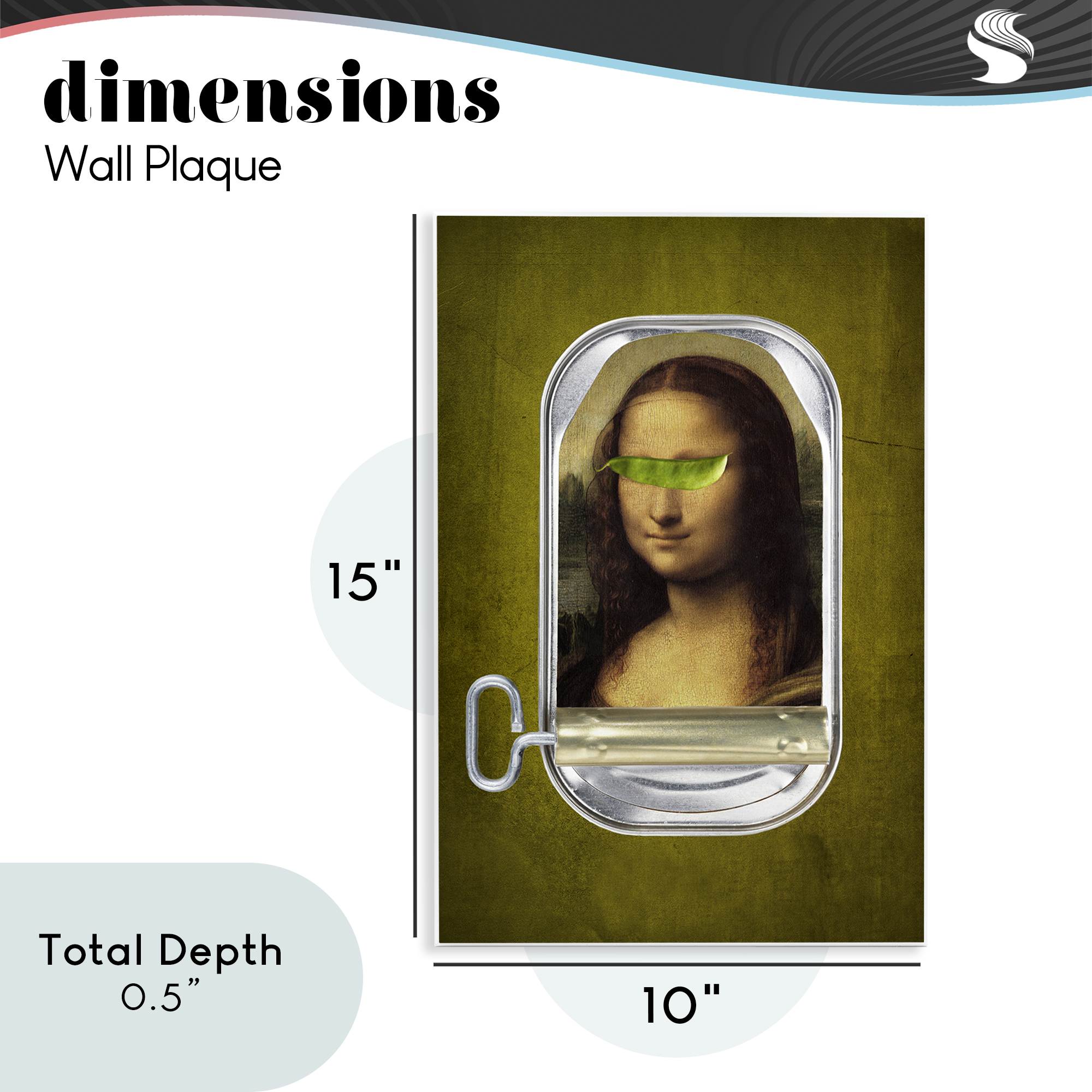Canned Mona Lisa Wall Plaque Art, design by Elo Marc