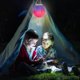 thumbnail image 3 of Solar Powered Hanging Lantern Outdoor Garden Hot Air Balloon Shape Patio Decor, Size L - Gradient Bl, 3 of 5