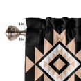 thumbnail image 5 of Tier Curtains 45 Inches Long, Black White Beige Boho Window Treatment Curtain Drapes, Western Geometric Aesthetic Small Curtain Drapes for Bathroom Laundry Room, 27.5"x45", 2 Panels, 5 of 7