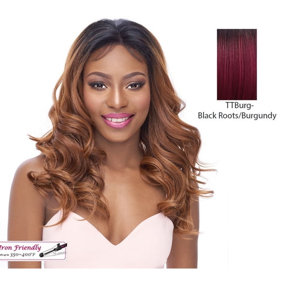 360 All Soft Lace Wig Deep Ocean,Two Tone Off Black/Burgundy