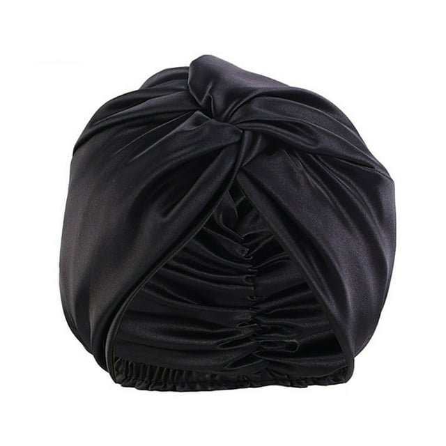 Adjustable Satin Faux Silk Bonnet Front Knot Back Adjustable Buckle Large Long Curly Hair Wrap Elastic Drawstring Beauty Hat