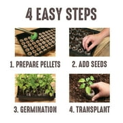 Jiffy 34-Cell 11 In. x 11 In. Self Watering Greenhouse Seed Starter Kit T34HG