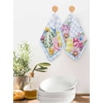 thumbnail image 2 of Spring Easter Kitchen Dish Towels for Drying Dishes Set of 4, Watercolor Flower Eggs Berry Leaf Blue Plaid Waffle Weave Microfiber Hand Tea Bathroom Towels Quick Dry & Absorbent Towel 12x12, 2 of 7