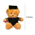 thumbnail image 3 of ​14in PhD Graduation Bear - Pink Faux Velvet Plush w/ Embroidered Regalia, Collectible Scholar Gift Set (Gown, Cap, Diploma, 6+ Safe)​​ Blue, 3 of 7