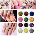 thumbnail image 3 of 12 colores Nail P-owder Nail Art Glitter P-owder pigmento luminoso TFixol Polvo para decoración de uñas, 3 of 7