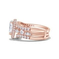 thumbnail image 4 of 2 1/2 Carat Lab Created Moissanite Diamond Wedding Bridal Band Ring Enhancer Engagement Ring Set for Women in 14K Solid Rose Gold (2.50 Cttw,VVS1 Clarity)-11.5, 4 of 7