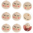 thumbnail image 3 of Shisuyan 50Pcs Face Pattern Loose Beads Multi-purpose DIY Wood Beads Craft Making Beads Wood Beads, 3 of 8