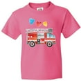 thumbnail image 3 of Inktastic Valentine's Day Fire Truck with Hearts Youth T-Shirt, 3 of 5