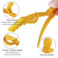 thumbnail image 2 of 12 pinzas para el pelo de piel de cocodrilo para estilizar el cabello, pinzas para el pelo profesionales de plástico duraderas para mujeres, color amarillo, 2 of 5