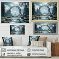 thumbnail image 4 of Designart "Celestial Portal Surreal Galaxy Landscape I" Landscapes Framed Wall Art Decor - Traditional Blue Surrealism Landscape Entryway Framed Wall Art, 4 of 6