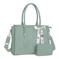thumbnail image 1 of Bolsa MOSISO para portátil, piel sintética, 17 a 17,3 pulgadas, para mujer, color verde, 1 of 7