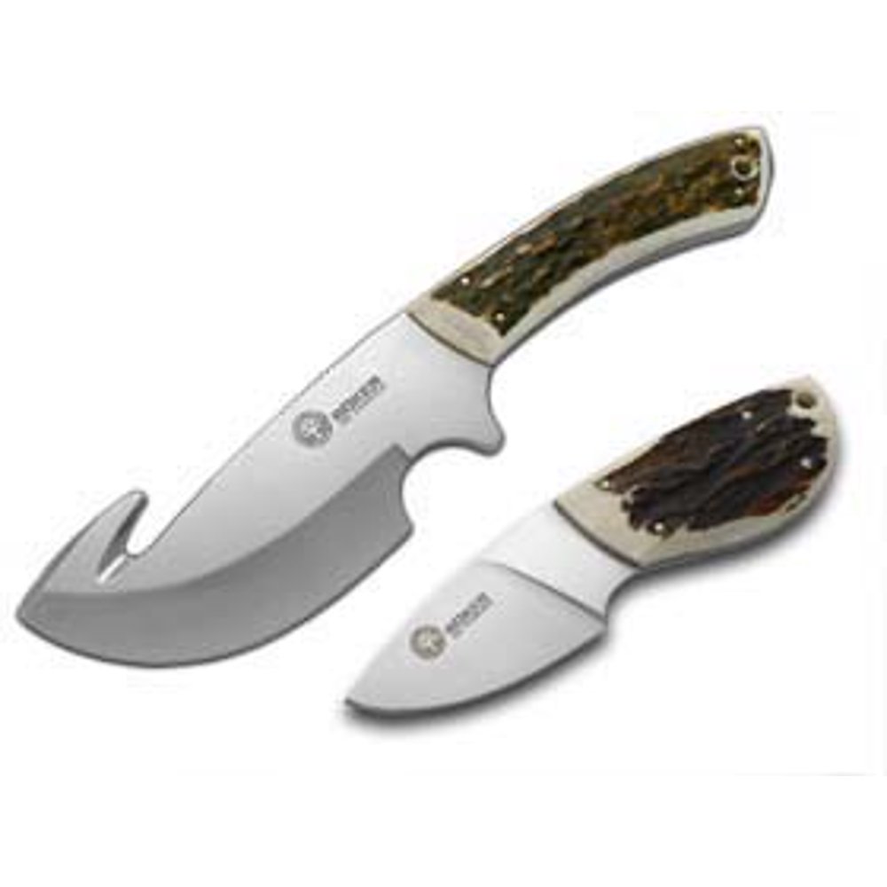BOKER HUNTER KNIFE SET STAINLESS GUT HOOK/CAPING BLADE STAG Walmart