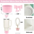 thumbnail image 2 of Conjunto de 3 Fundas de Paja para Stanley Copa, Accesorios de Silicona con Lazo, Cadena Decorativa, Compatibles con Termos 30 40 oz, 2 of 4