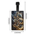 thumbnail image 4 of Luggage Tags for Suitcases, Fiery Skull Trio Suitcase & Bag Tags for Backpacks Baggage, Travel Name Tags for Luggage Identifiers for Suitcases, Travel Accessories, 4 of 6