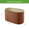 thumbnail image 7 of Best Choice Products 4x2x2ft Outdoor Raised Metal Oval Garden Bed, Planter Box for Vegetables, Flowers - Wood Grain, 7 of 7
