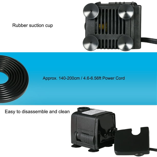 450L/H 6W Submersible Water Pump for Aquarium Tabletop Fountains Pond Water Gardens and Hydroponic Systems with 2 Nozzles AC110V 450L/H 6W Submersible Water Pump for Aquarium Tabletop Fountains Pond Water Gardens and Hydroponic Systems with 2 Nozzles AC110V