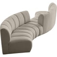 thumbnail image 6 of Meridian Furniture Infinity Brown Boucle Fabric 4pc. Modular Sectional, 6 of 14