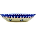 thumbnail image 3 of Polish Pottery Pasta Bowl 8-inch Polmedia Daisy Dollops Theme Hand Painted in Boleslawiec, Poland + Certificate of Authenticity, 3 of 6
