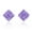 Purple, variant on Dazzling Pink Square Shaped Cubic Zirconia Encrusted Stud Earrings