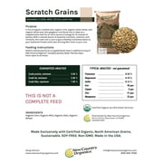New Country Organics | Chicken Feed | Scratch Feed for Adult Poultry | Soy-Free | 9% Protein | Certified Organic and Non-GMO | 25 lbs