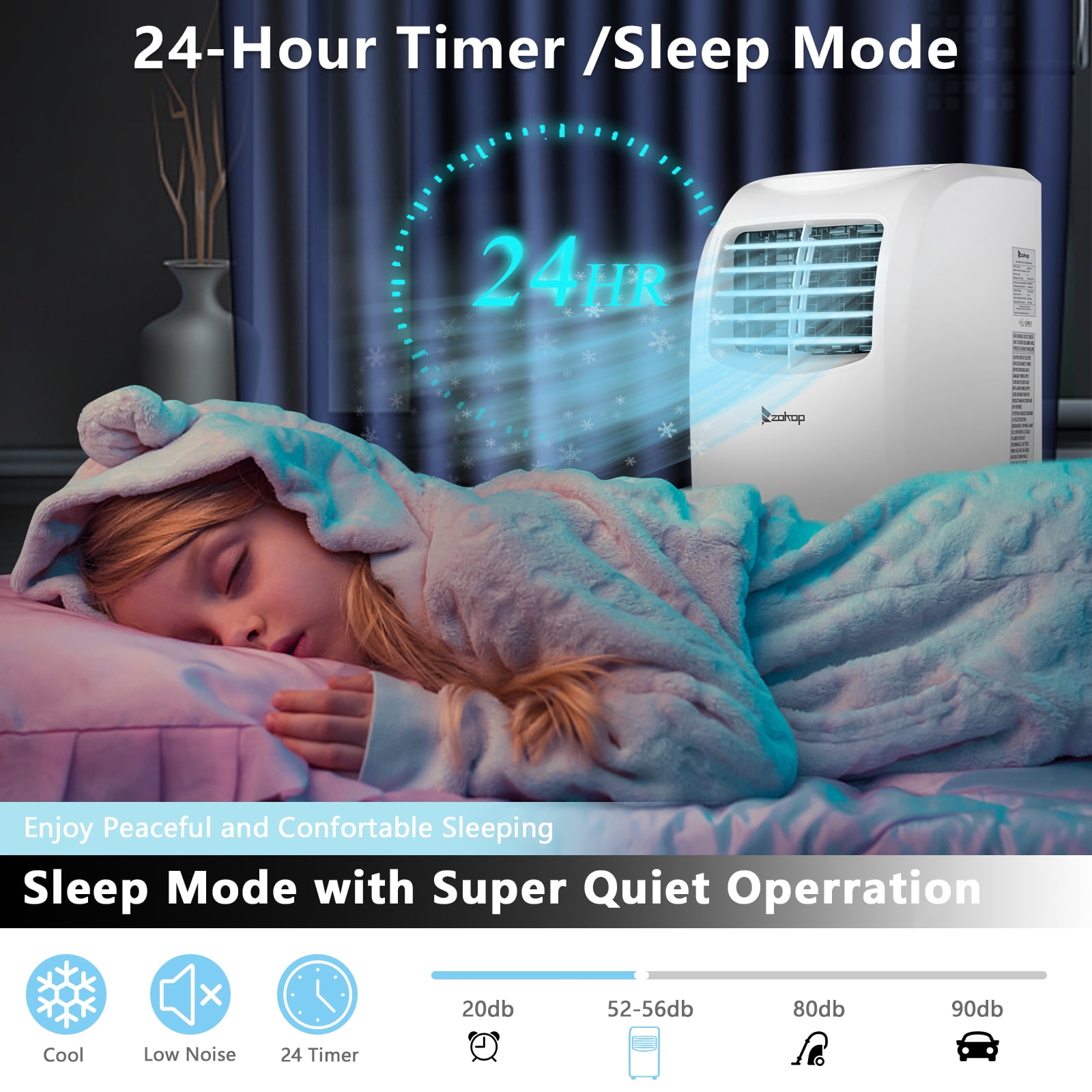 Ktaxon 9000BTU ASHARE Portable Air Conditioner & Dehumidifier Function