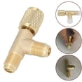 thumbnail image 6 of Quick Coupler Tee Adapter Valve Core Tee Adapter Brass For R22 R12 R134, 6 of 8