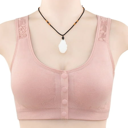 

Women s Adjustable Sports Front Closure Extra-Elastic Breathable Lace Trim Bra Note Please Buy One Size Larger