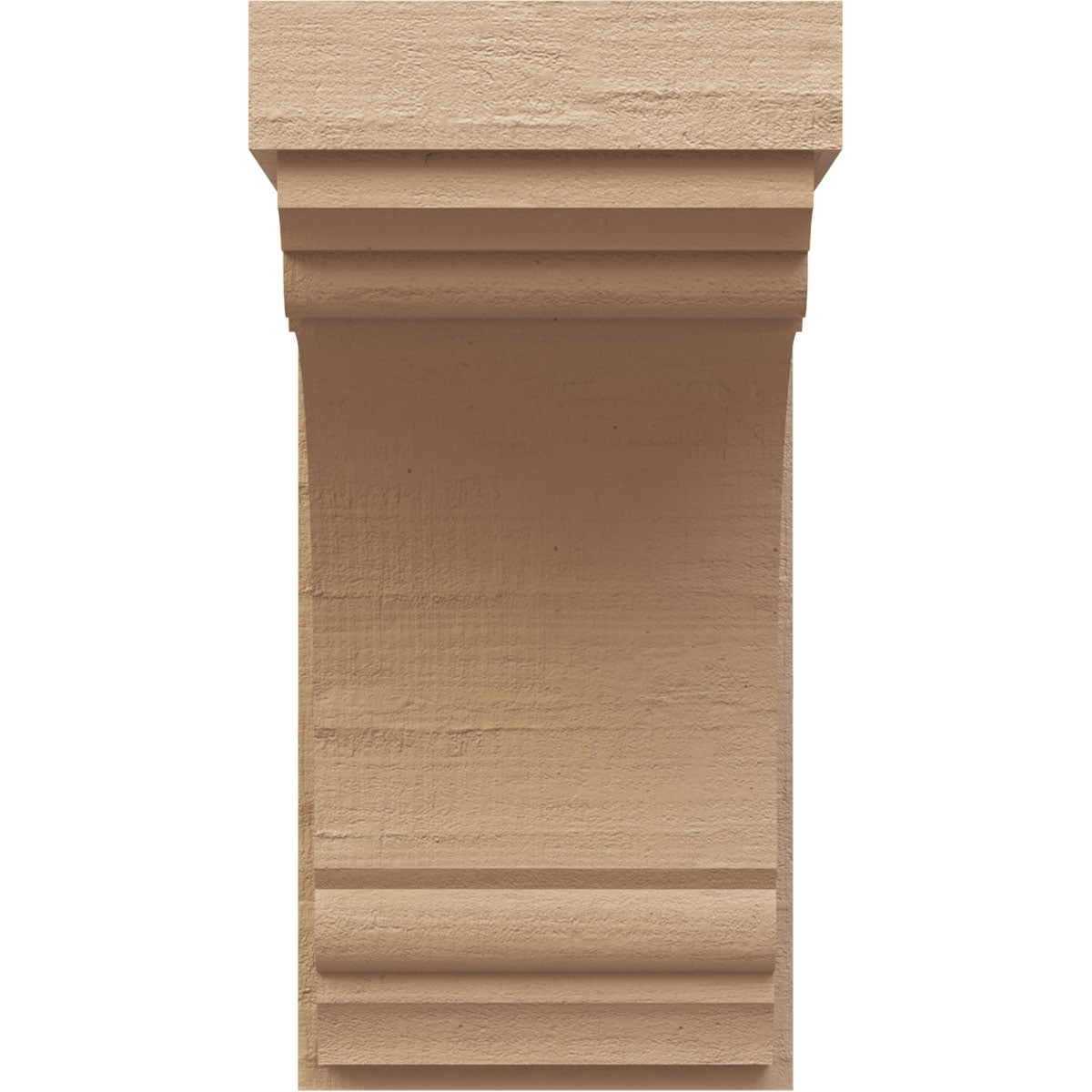 11"W x 11"D x 22"H Wide Warren Rough Cedar Woodgrain TimberThane Corbel, Primed Tan