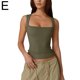 thumbnail image 1 of Camiseta básica ajustada de doble capa sin mangas con cuello cuadrado para mujer de Amazon (2025), 1 of 2