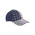 thumbnail image 1 of Rhinestone USA Theme Adjustable Strap Hat - Navy, 1 of 2