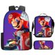 thumbnail image 3 of Super Mario Bros Schoolbag Cartoon Anime Backpack Mario Mochilas Escolares Super Mario Shoulder Bag Pencil Case Three-Piece Set, 3 of 4