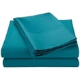 thumbnail image 1 of Cotton Rich 600 Thread Count Solid Sheet Set  Twin XL-Teal, 1 of 5