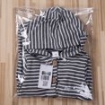 thumbnail image 4 of Mialoley Baby's Striped One-piece Romper, Long Sleeve Button Hooded Bodysuit, 4 of 4