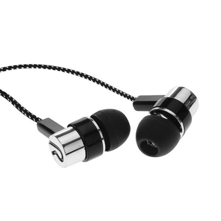 1.1M Reflective Fiber Cloth Line Noise Isolating Stereo In-ear Earphone Earbuds Headphones with 3.5 MM Jack